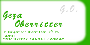 geza oberritter business card